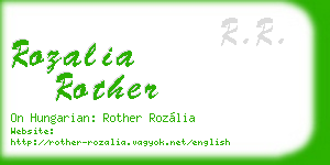 rozalia rother business card